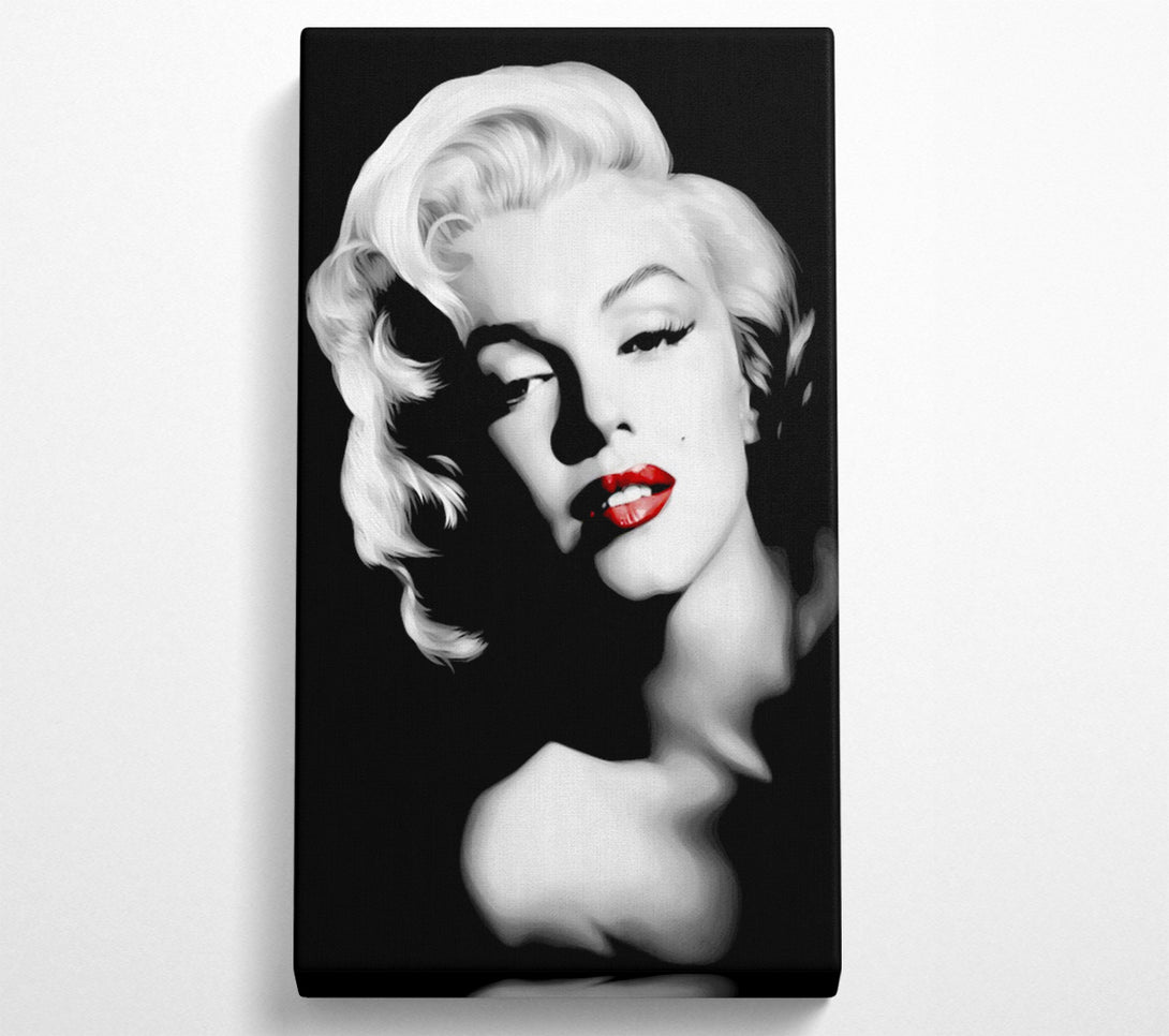  A Canvas Print of Marilyn Monroe Red Lips Portrait Canvas Art