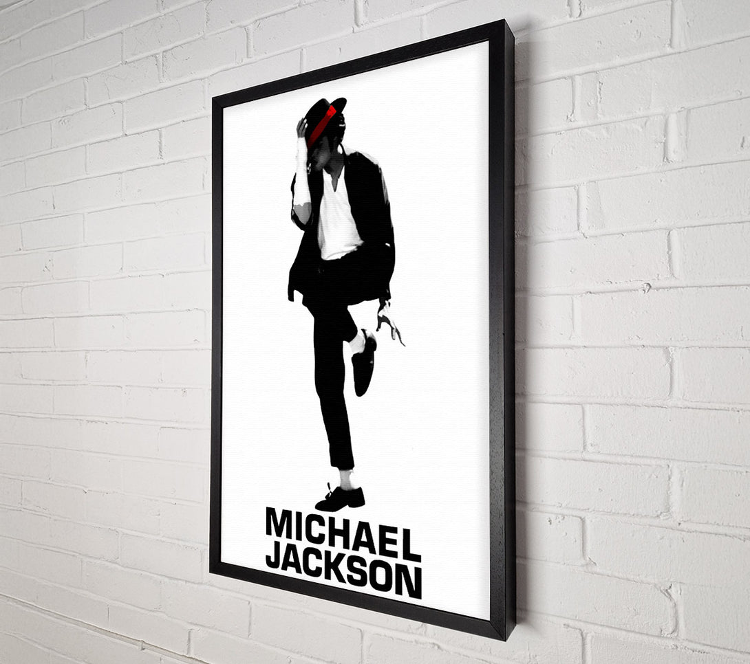  A Canvas Print of Michael Jackson B n W Red Canvas Wall Art