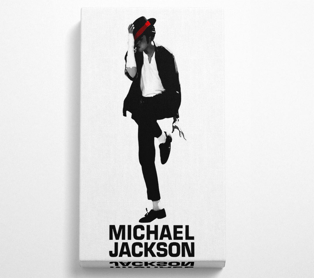  A Canvas Print of Michael Jackson B n W Red Canvas Wall Art