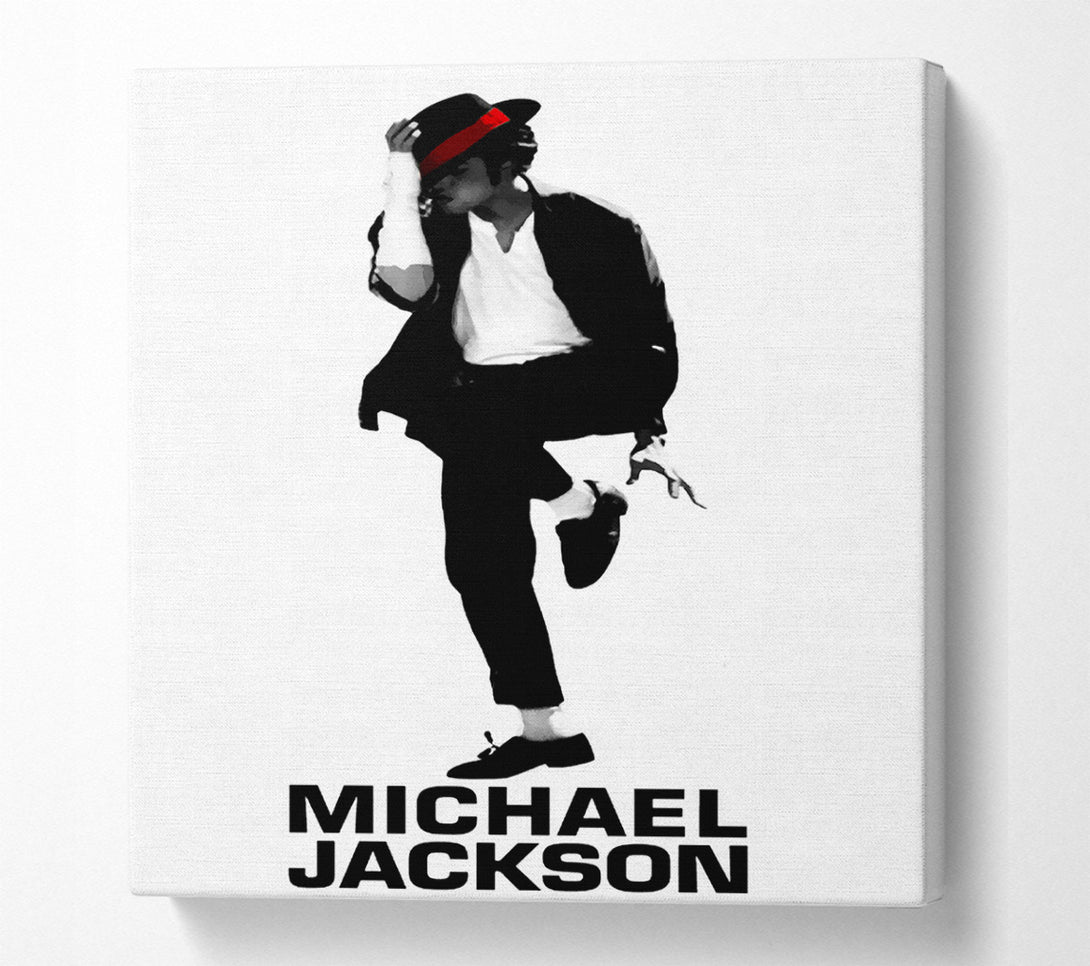  A Canvas Print of Michael Jackson B n W Red Canvas Wall Art