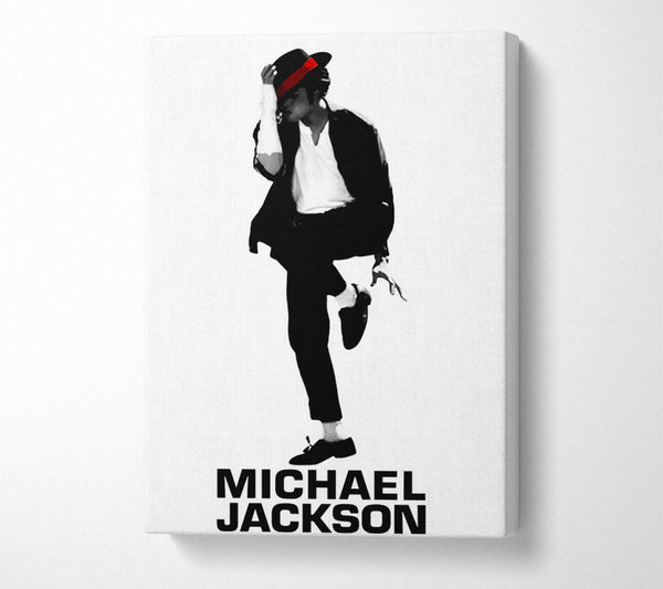  A Canvas Print of Michael Jackson B n W Red Canvas Wall Art
