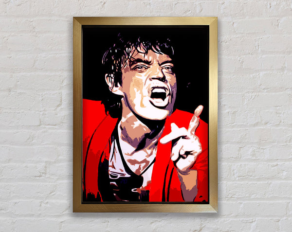 Mike Jagger Rolling Stones Framed Print