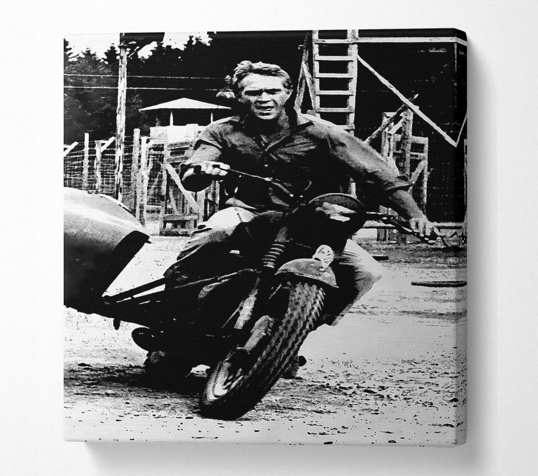  A Canvas Print of Steve Mcqueen Motorbike Canvas Print