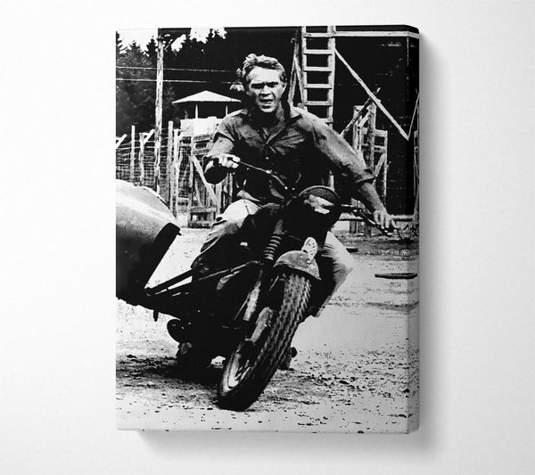 A Canvas Print of Steve Mcqueen Motorbike Canvas Print