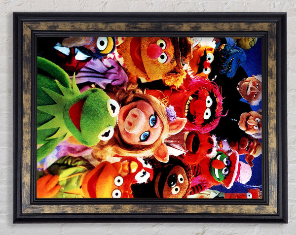The Muppets Miss Piggy Kermit Framed Print
