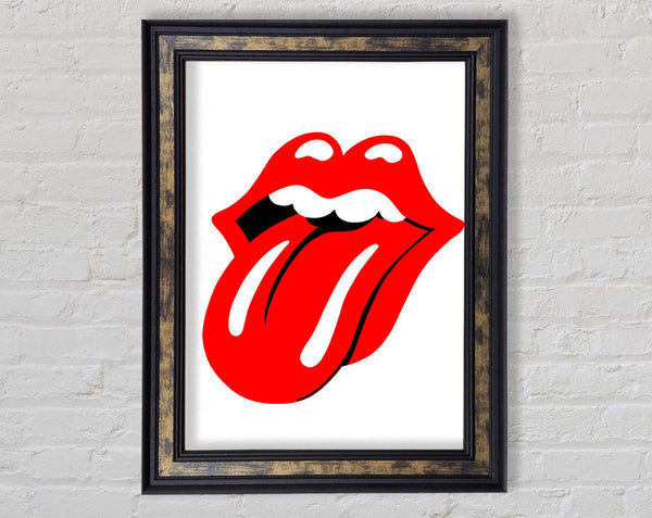 The Rolling Stones Lips Framed Print