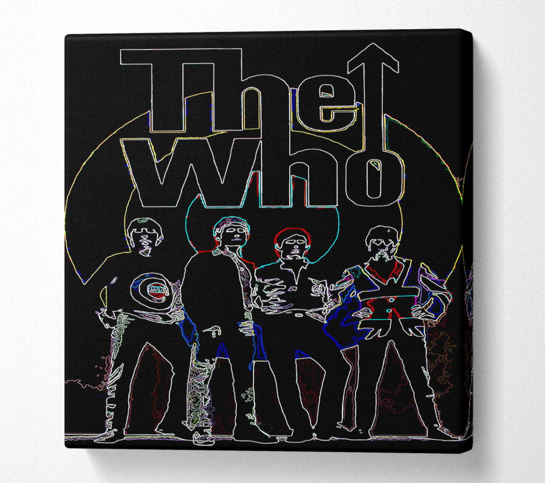  A Canvas Print of The Who Black Canvas Print