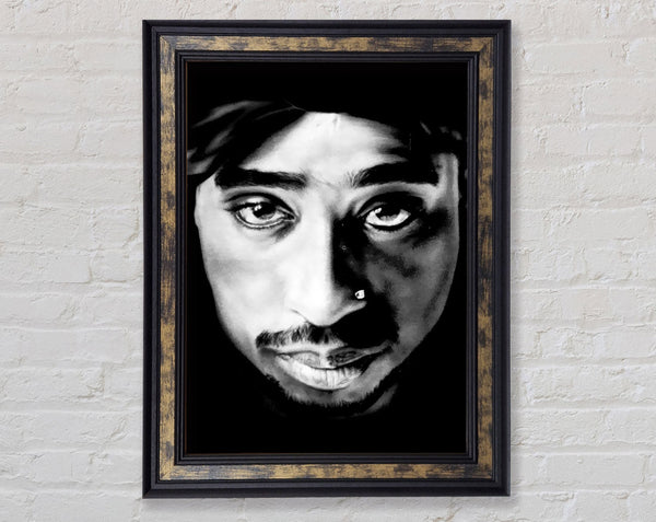 Tupac Face Framed Print