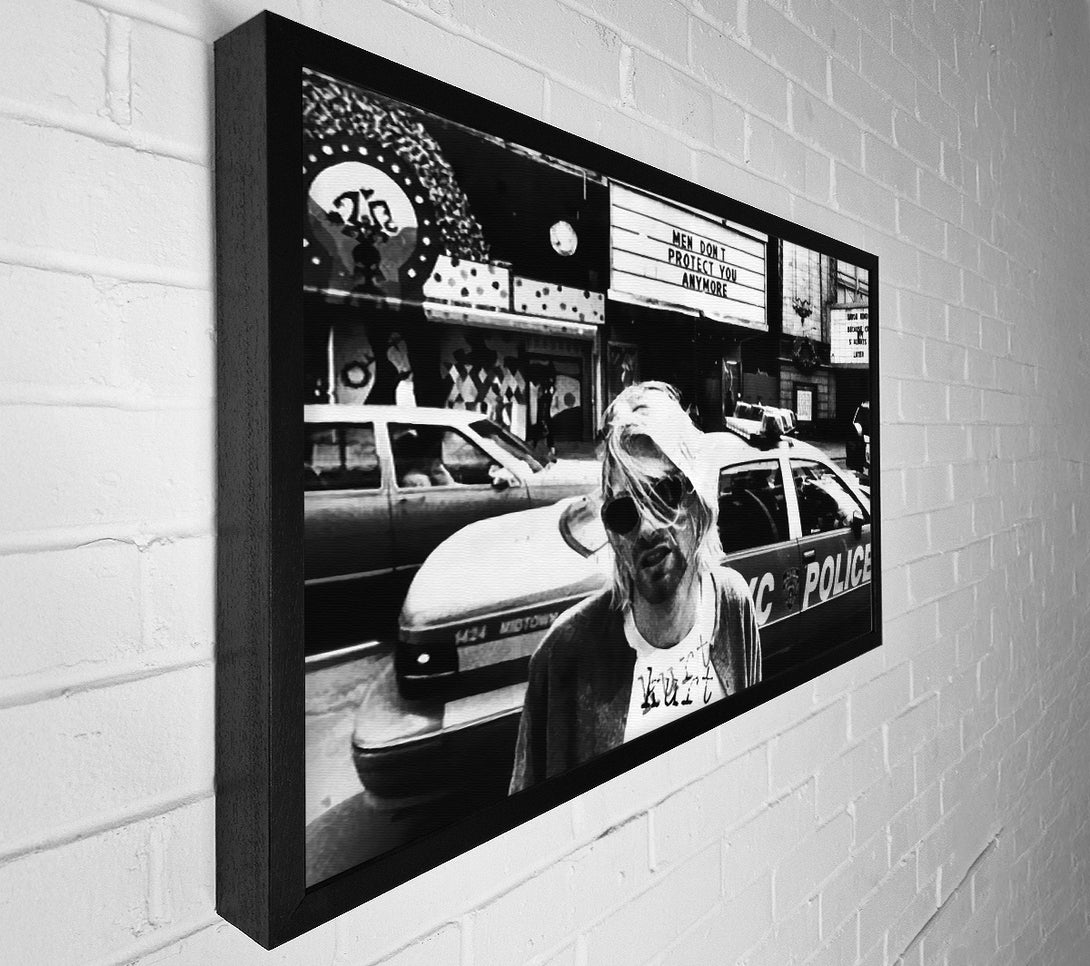  A Canvas Print of Kurt Cobain Police Car Canvas Wall Art