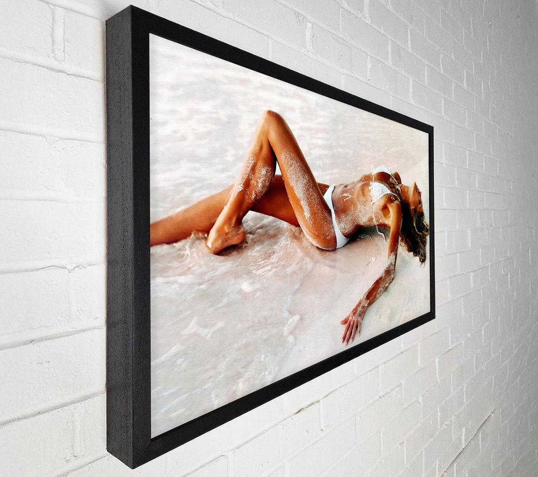  A Canvas Print of Elle Macpherson In The Sea Canvas Art