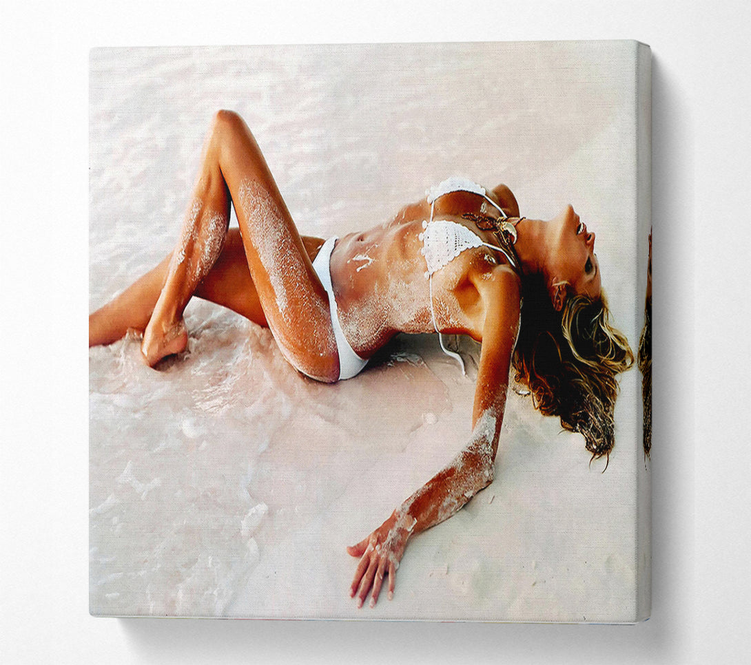  A Canvas Print of Elle Macpherson In The Sea Canvas Art