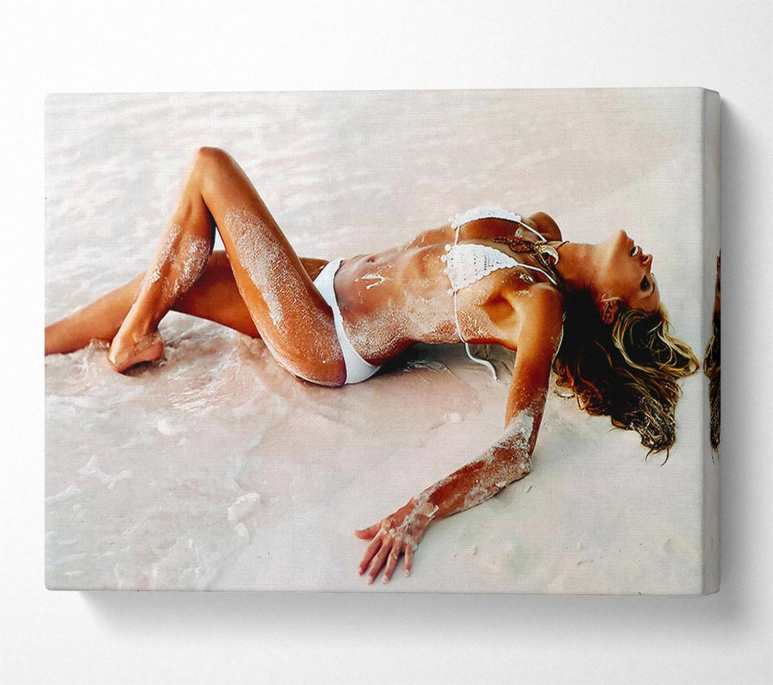  A Canvas Print of Elle Macpherson In The Sea Canvas Art