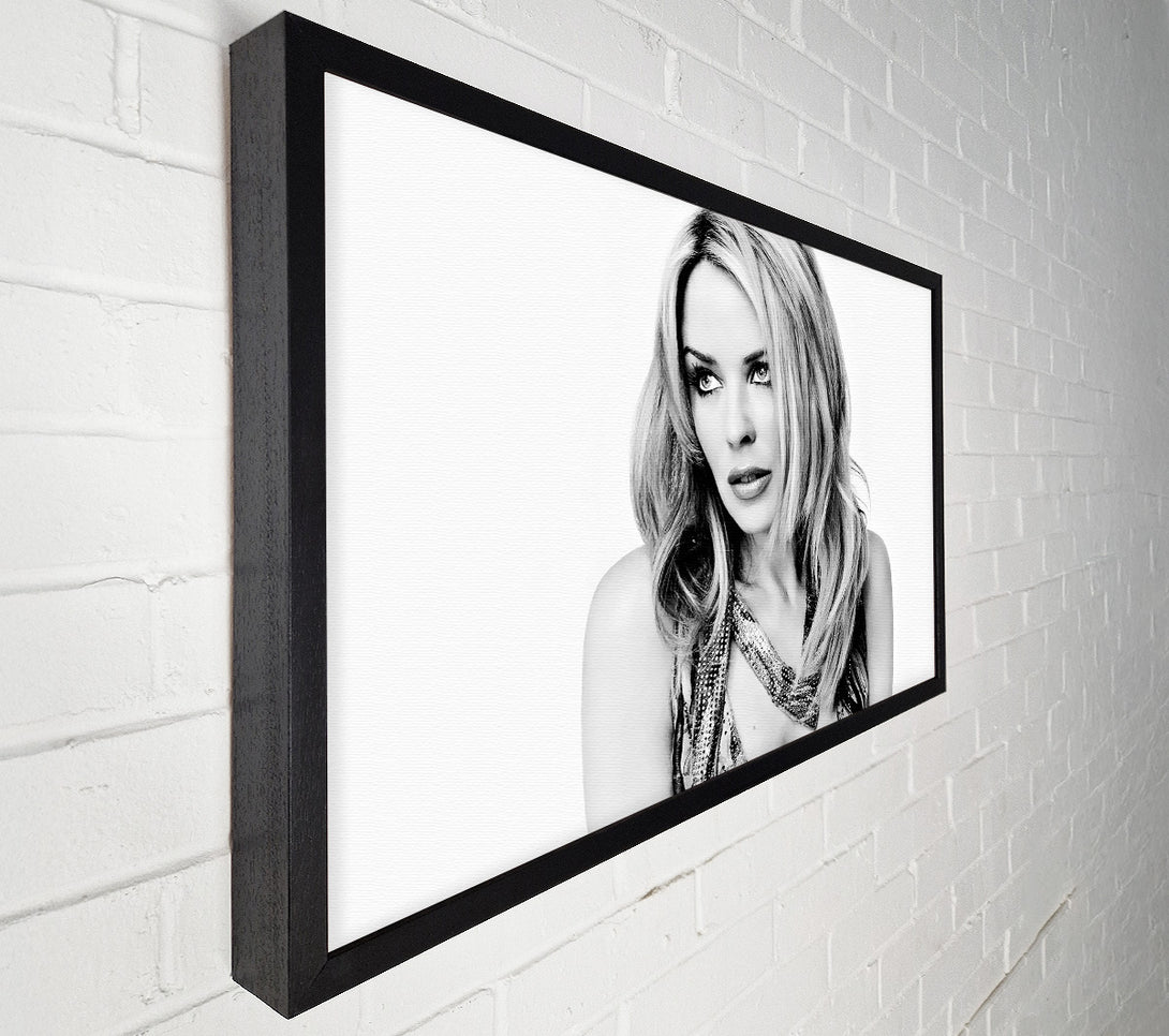  A Canvas Print of Kylie Minogue Look B n W Canvas Art