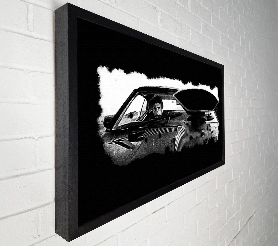  A Canvas Print of Mad Max Car B n W Canvas Wall Art