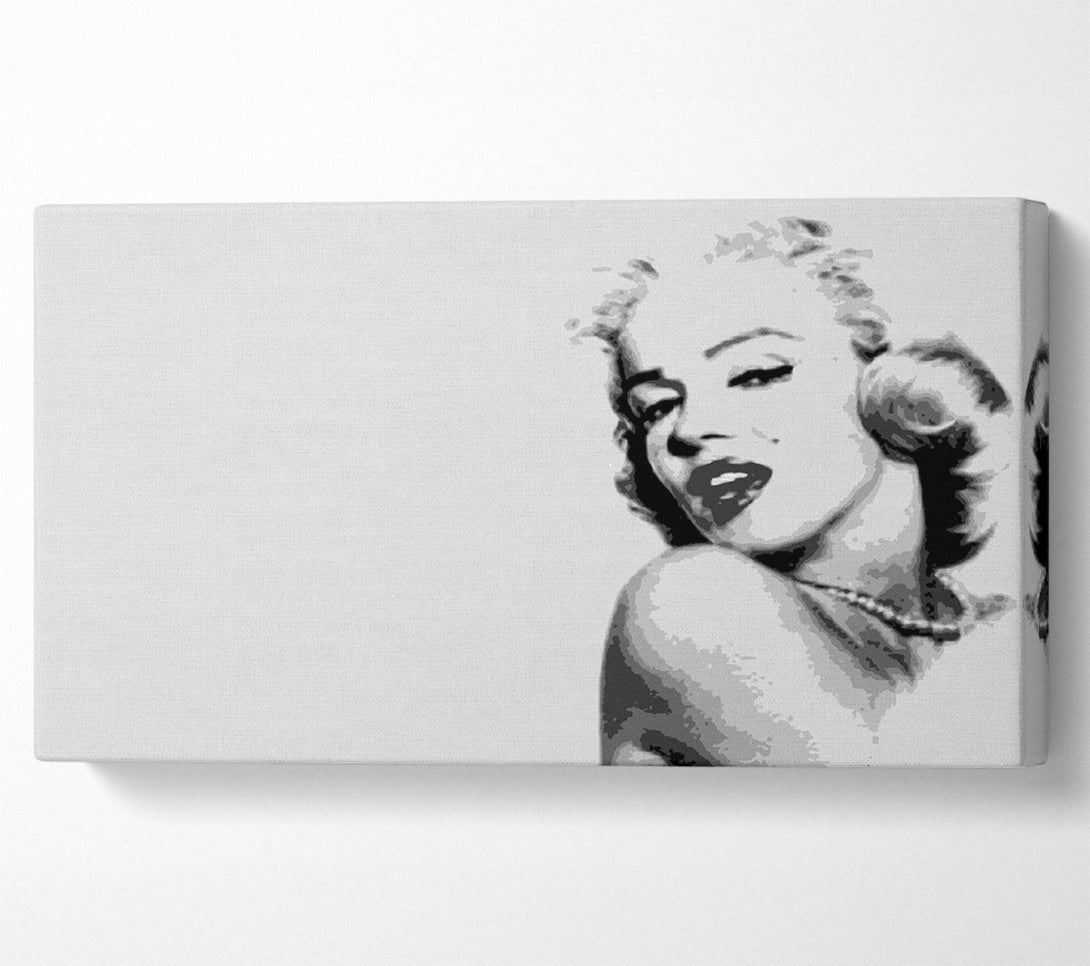  A Canvas Print of Marilyn Monroe Retro Grey Canvas Print