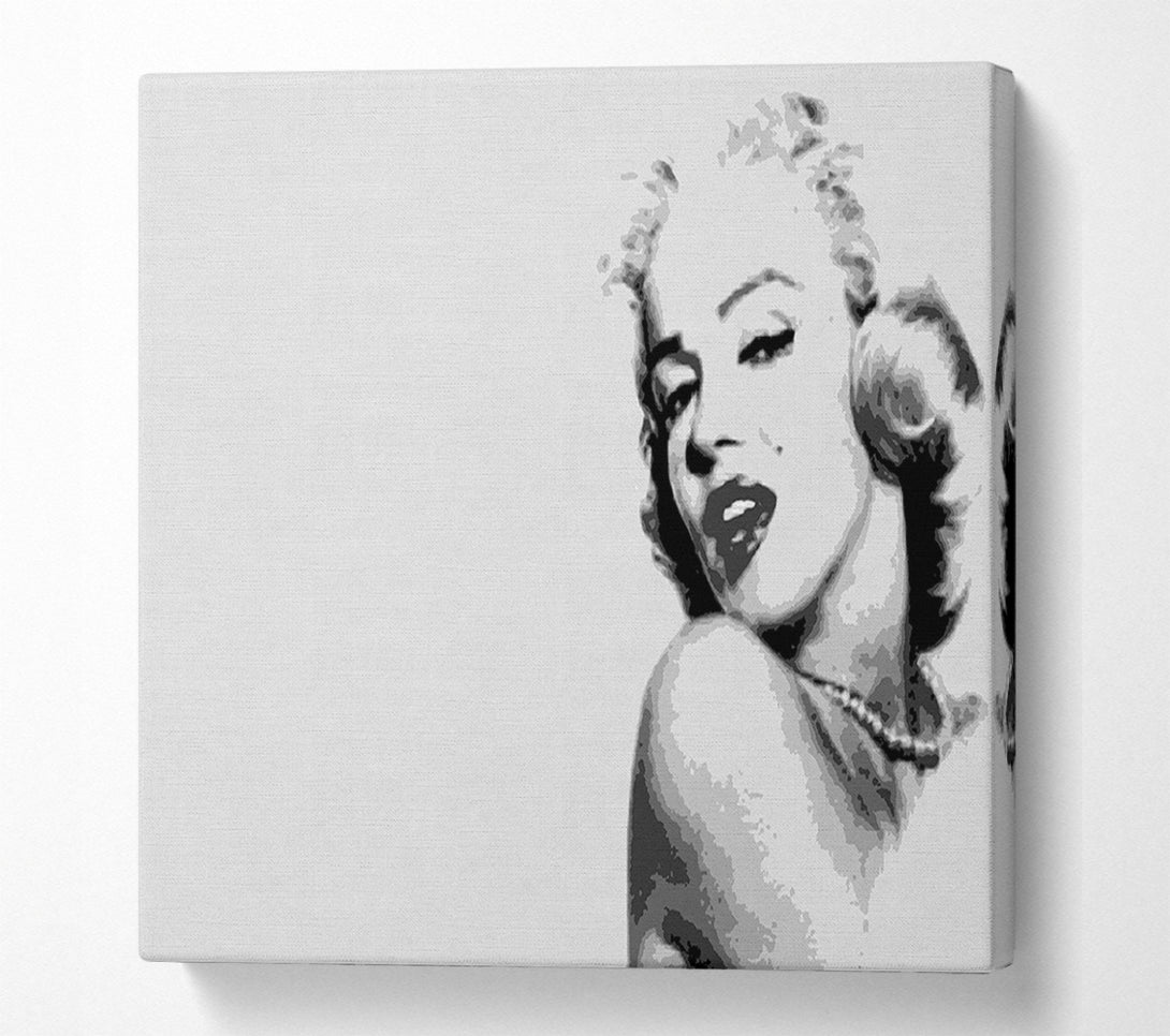  A Canvas Print of Marilyn Monroe Retro Grey Canvas Print