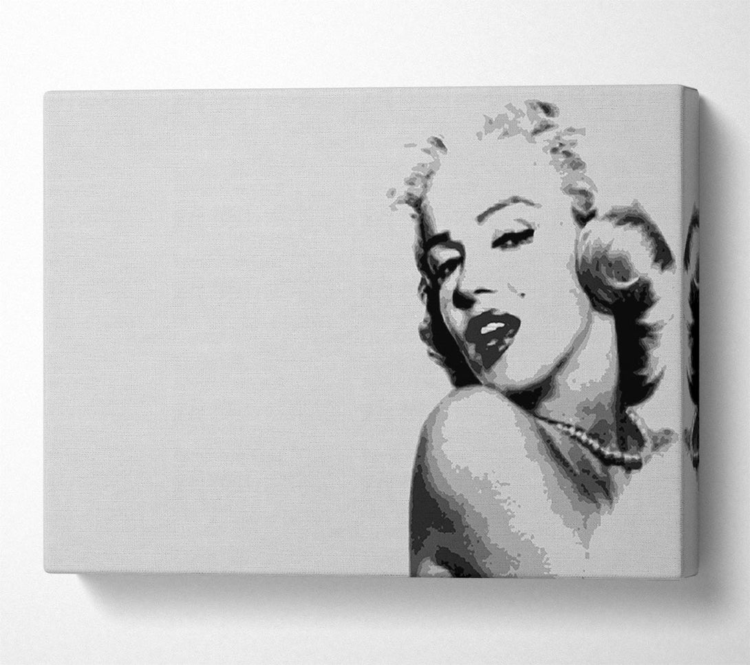  A Canvas Print of Marilyn Monroe Retro Grey Canvas Print