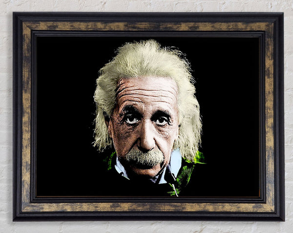 Albert Einstein Retro Colours Framed Print