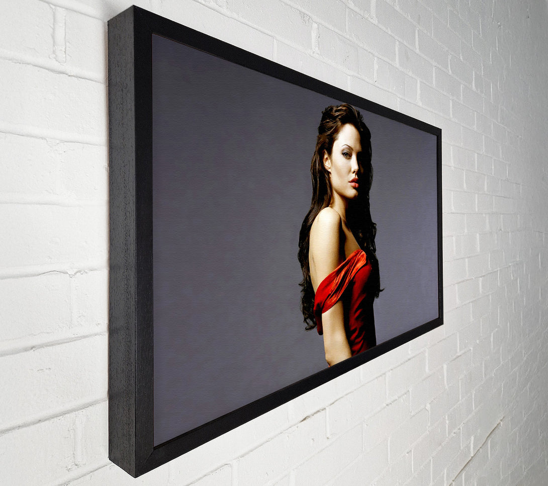  A Canvas Print of Angelina Jolie Red Dress Canvas Art