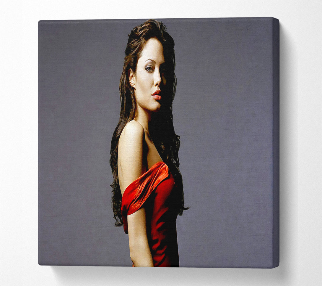  A Canvas Print of Angelina Jolie Red Dress Canvas Art