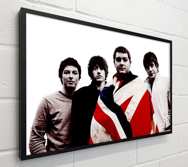 Arctic Monkeys British Flag B n W