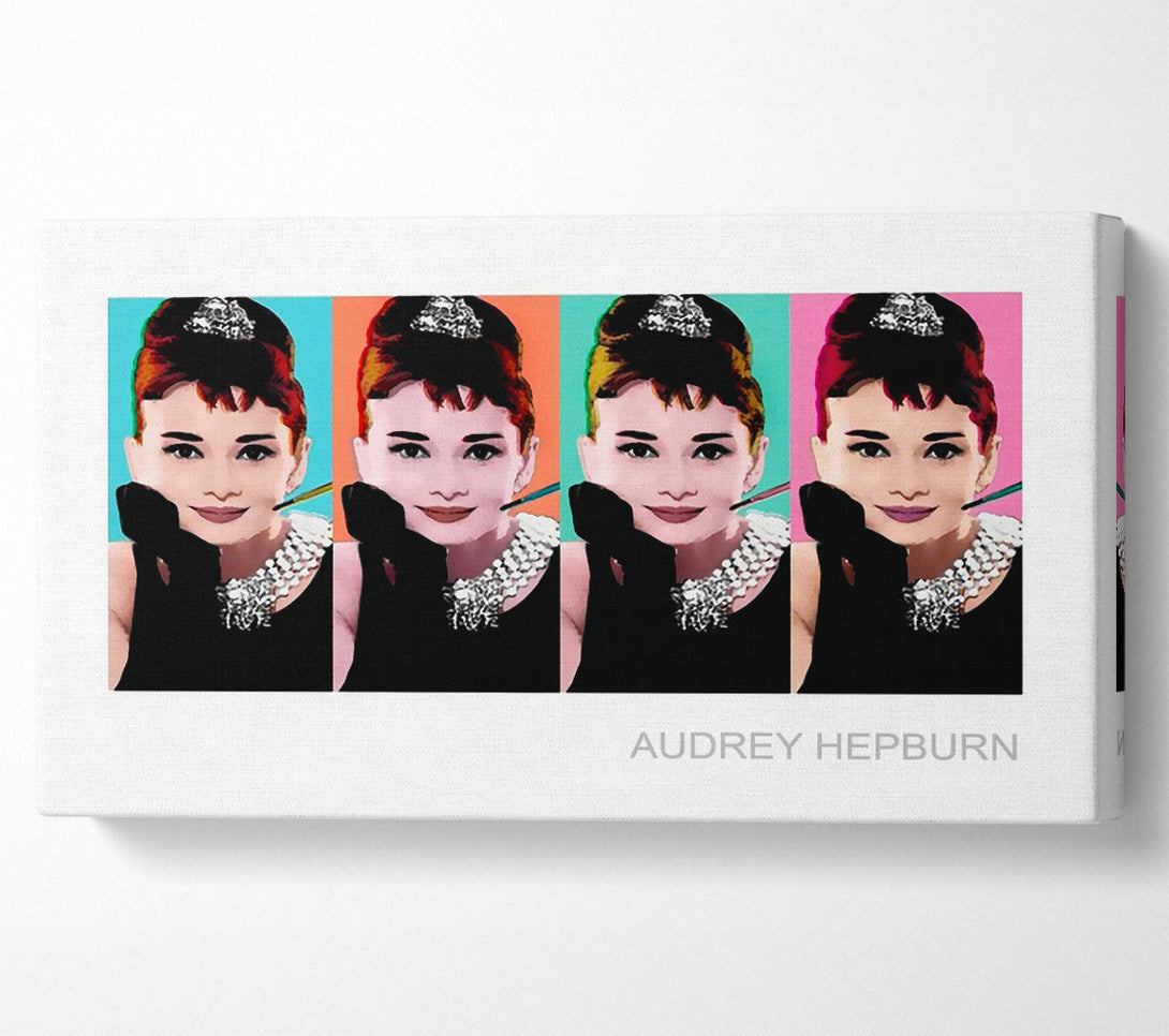  A Canvas Print of Audrey Hepburn 4 Faces Canvas Art