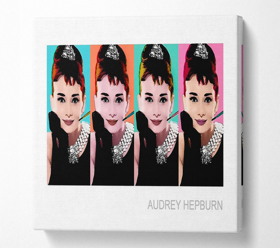  A Canvas Print of Audrey Hepburn 4 Faces Canvas Art