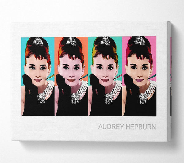  A Canvas Print of Audrey Hepburn 4 Faces Canvas Art