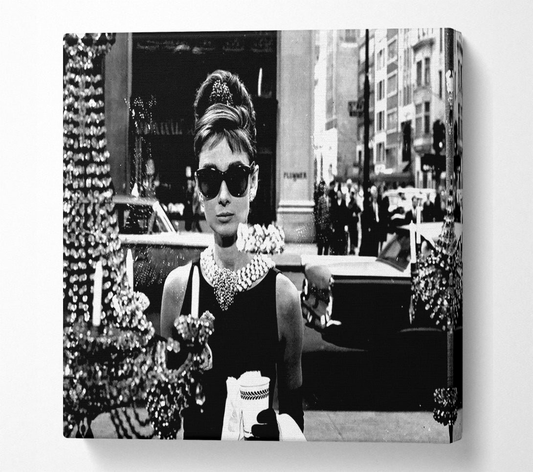  A Canvas Print of Audrey Hepburn Sunglasses Canvas Art