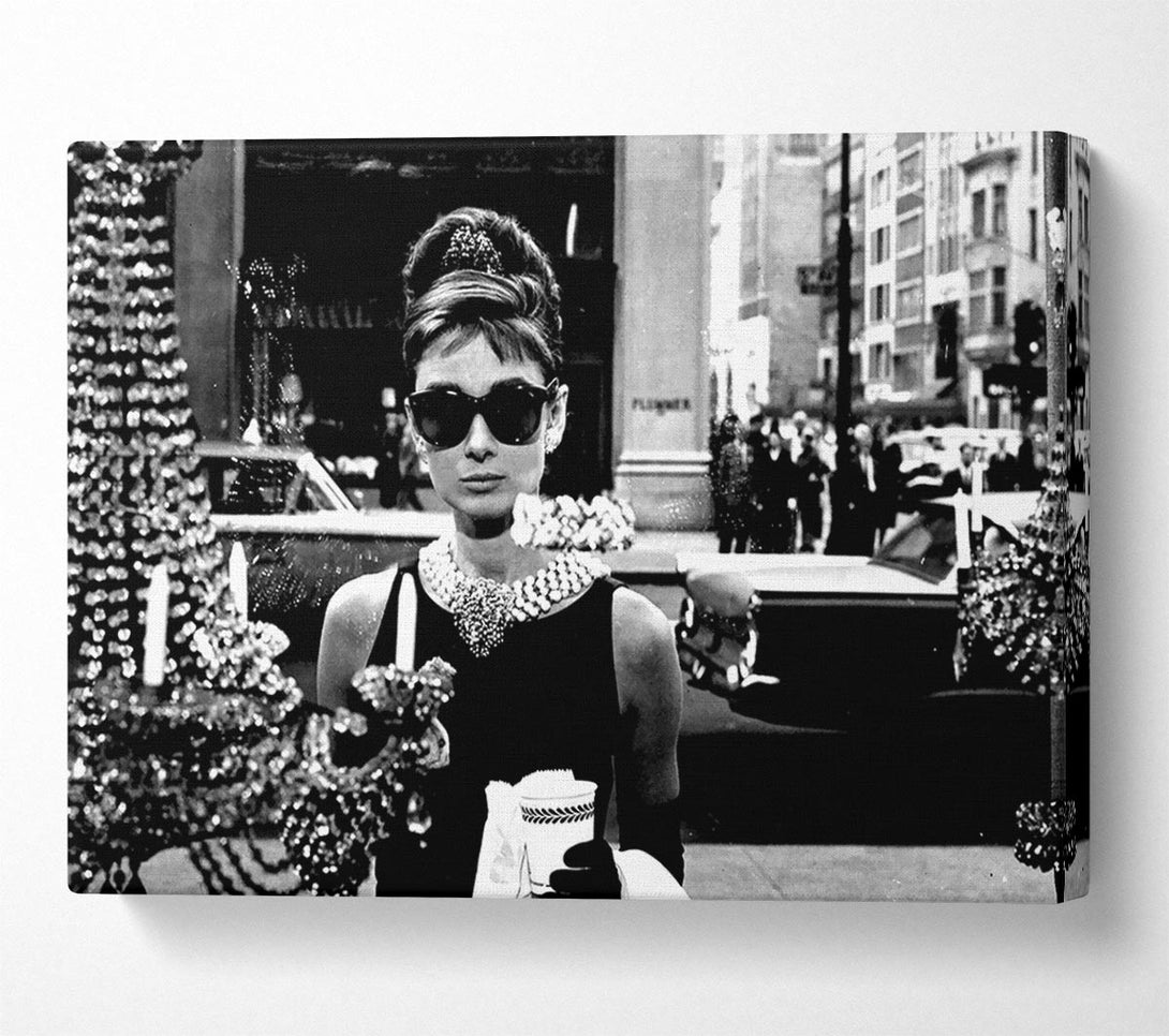  A Canvas Print of Audrey Hepburn Sunglasses Canvas Art