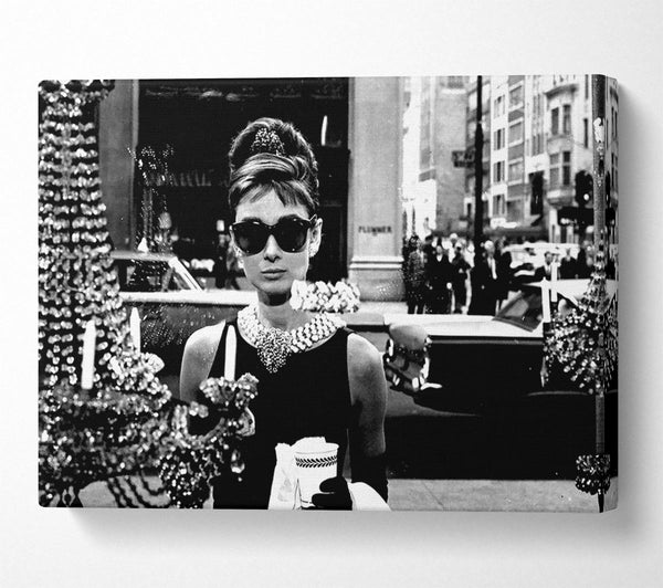  A Canvas Print of Audrey Hepburn Sunglasses Canvas Art