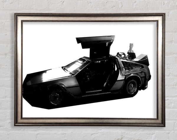 Back To The Future Dolorean Framed Print