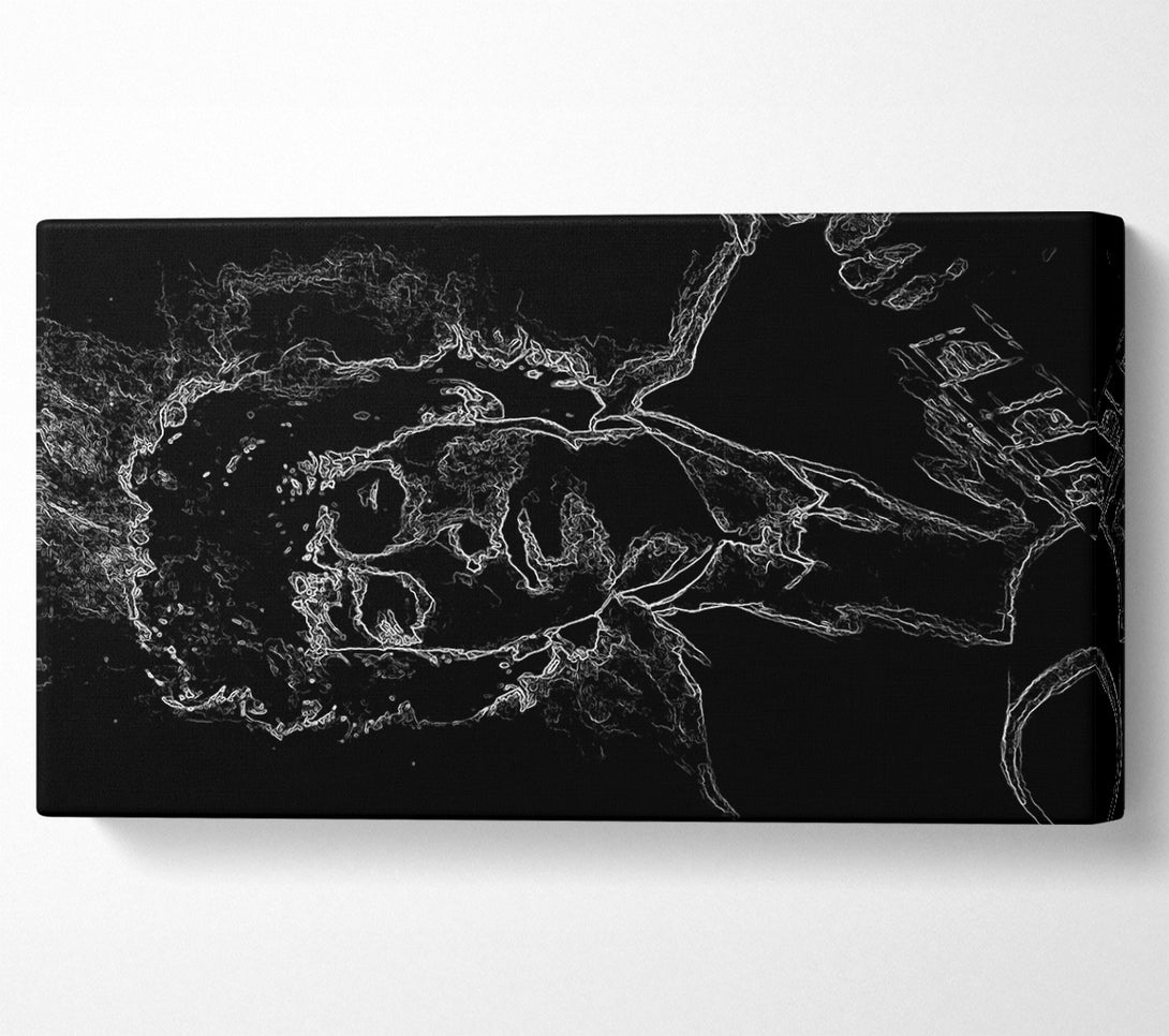  A Canvas Print of Bob Dylan Black Canvas Print