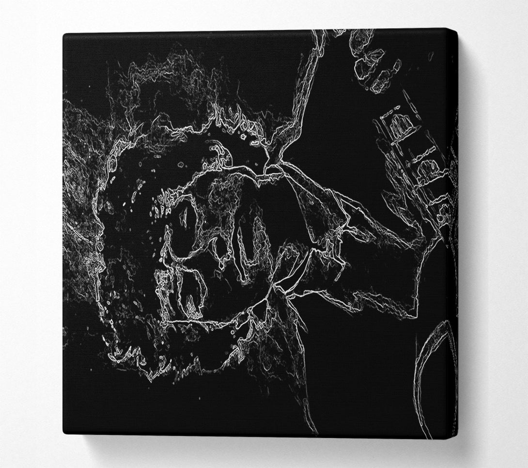  A Canvas Print of Bob Dylan Black Canvas Print