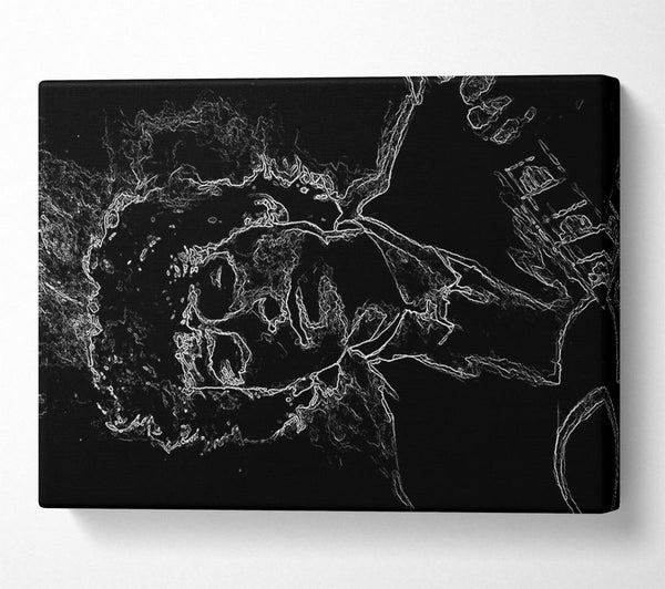  A Canvas Print of Bob Dylan Black Canvas Print