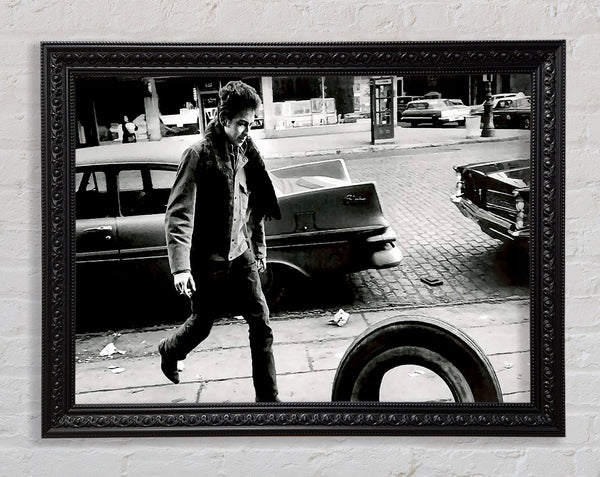 Bob Dylan Streets Framed Print