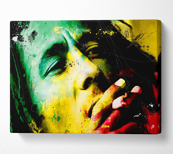  A Canvas Print of Bob Marley Colours Canvas Art