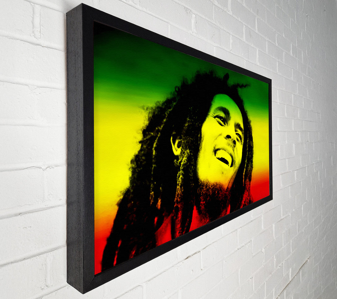  A Canvas Print of Bob Marley Rasta Colours Canvas Wall Art