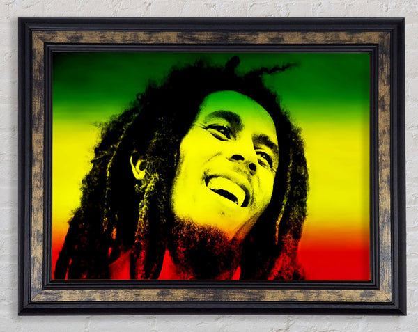 Bob Marley Rasta Colours Framed Print