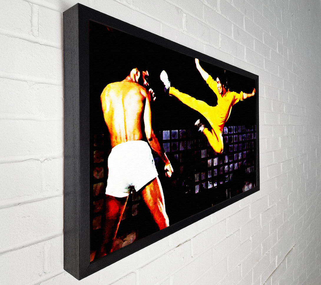  A Canvas Print of Bruce Lee Flying Kick Canvas Print