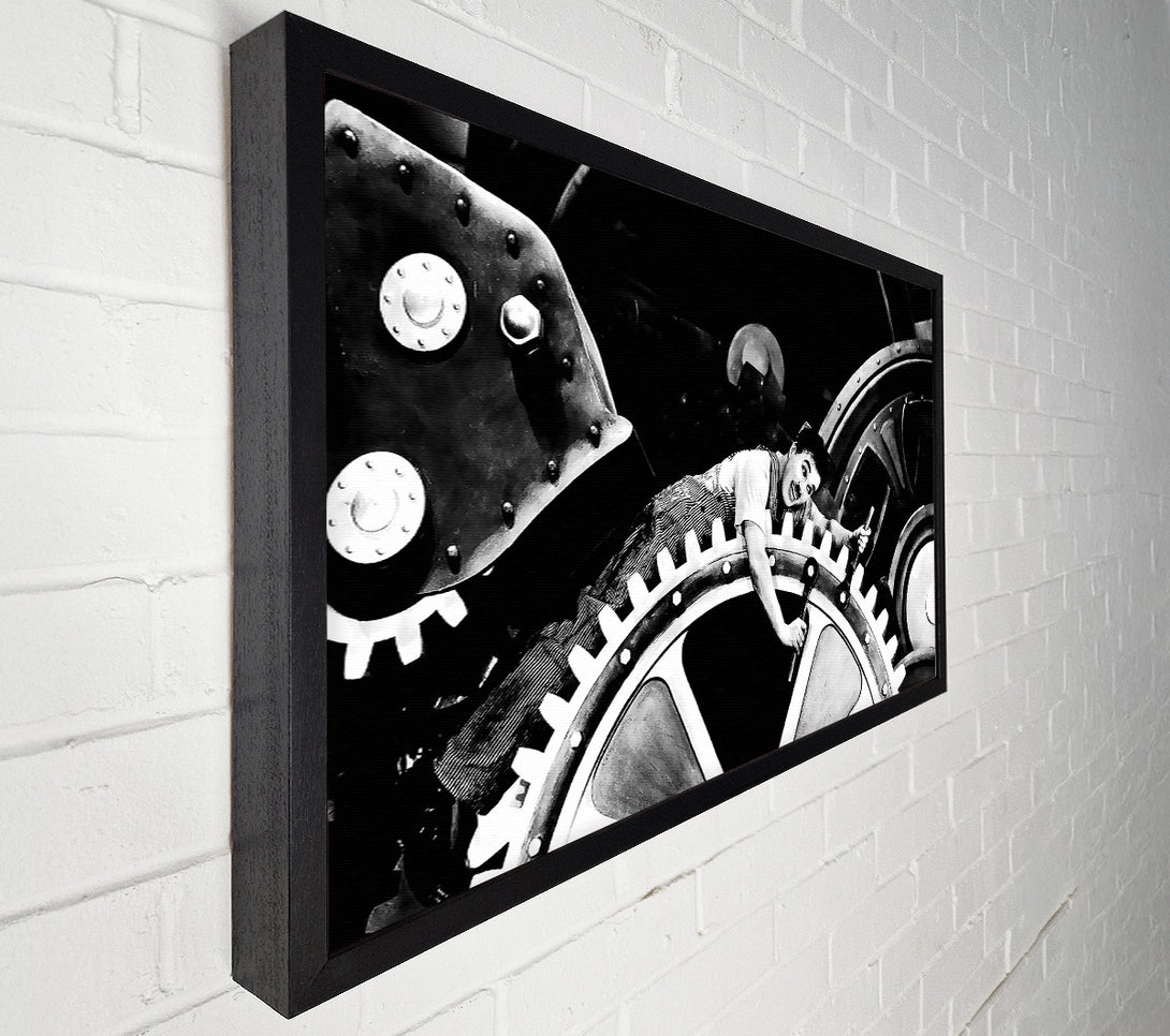 A Canvas Print of Charlie Chaplin Cogs Canvas Print