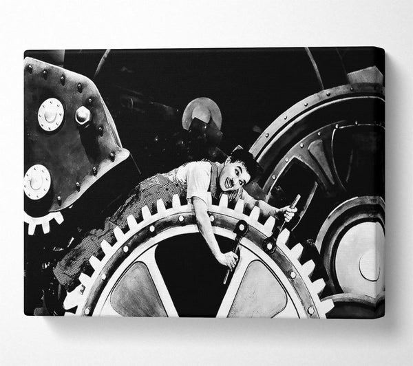  A Canvas Print of Charlie Chaplin Cogs Canvas Print