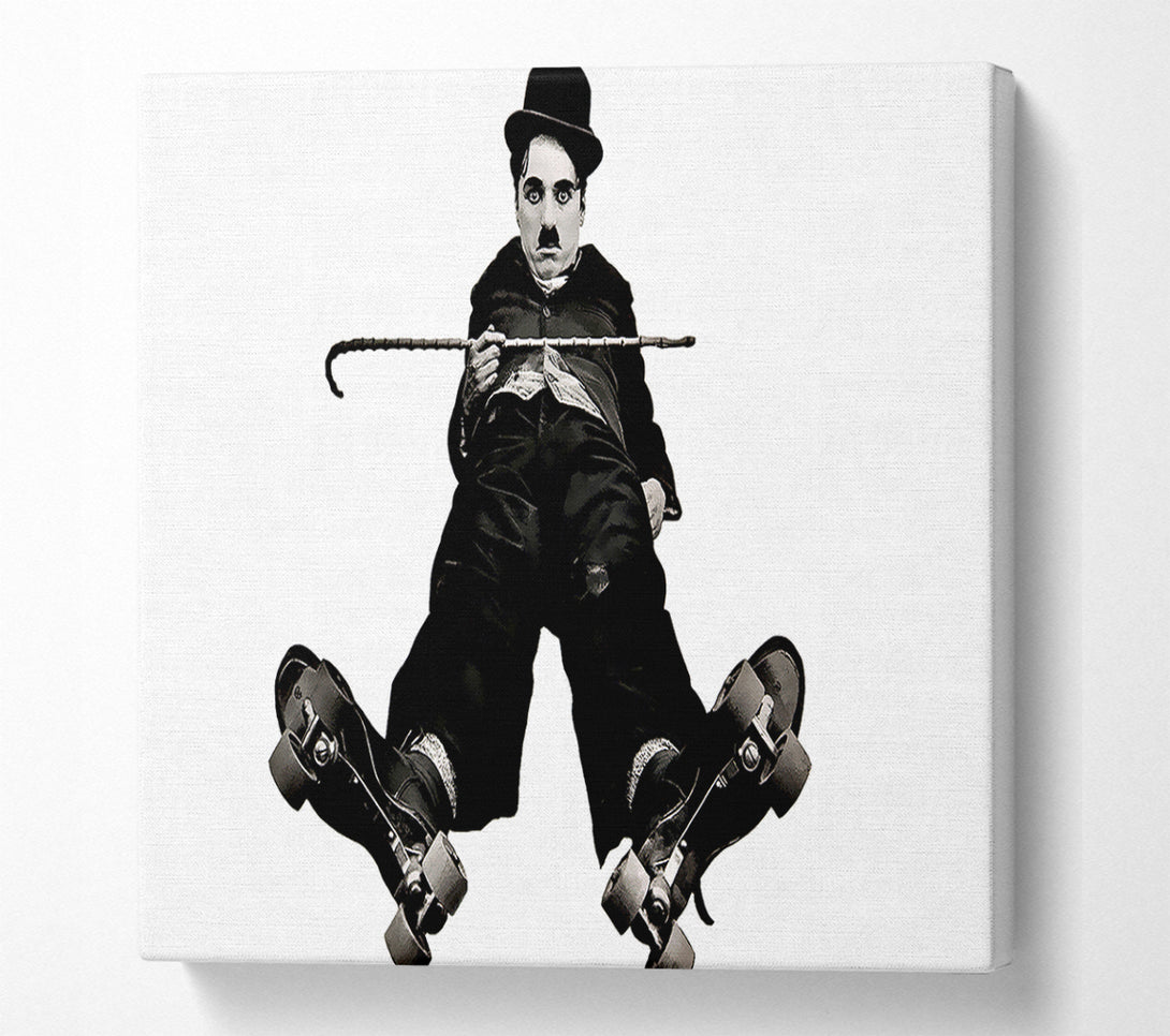  A Canvas Print of Charlie Chaplin Ice Rink Canvas Wall Art