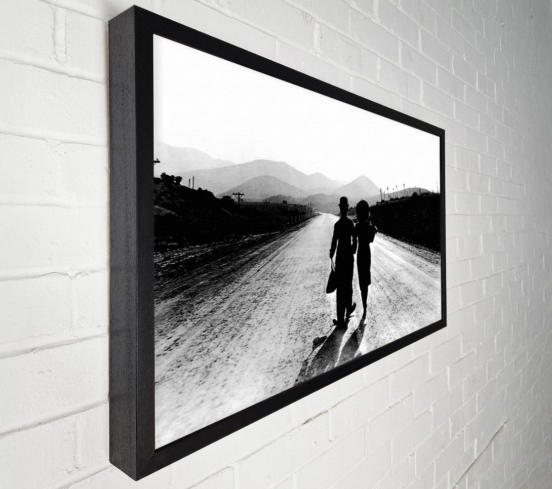  A Canvas Print of Charlie Chaplin The Long Walk Home Canvas Print
