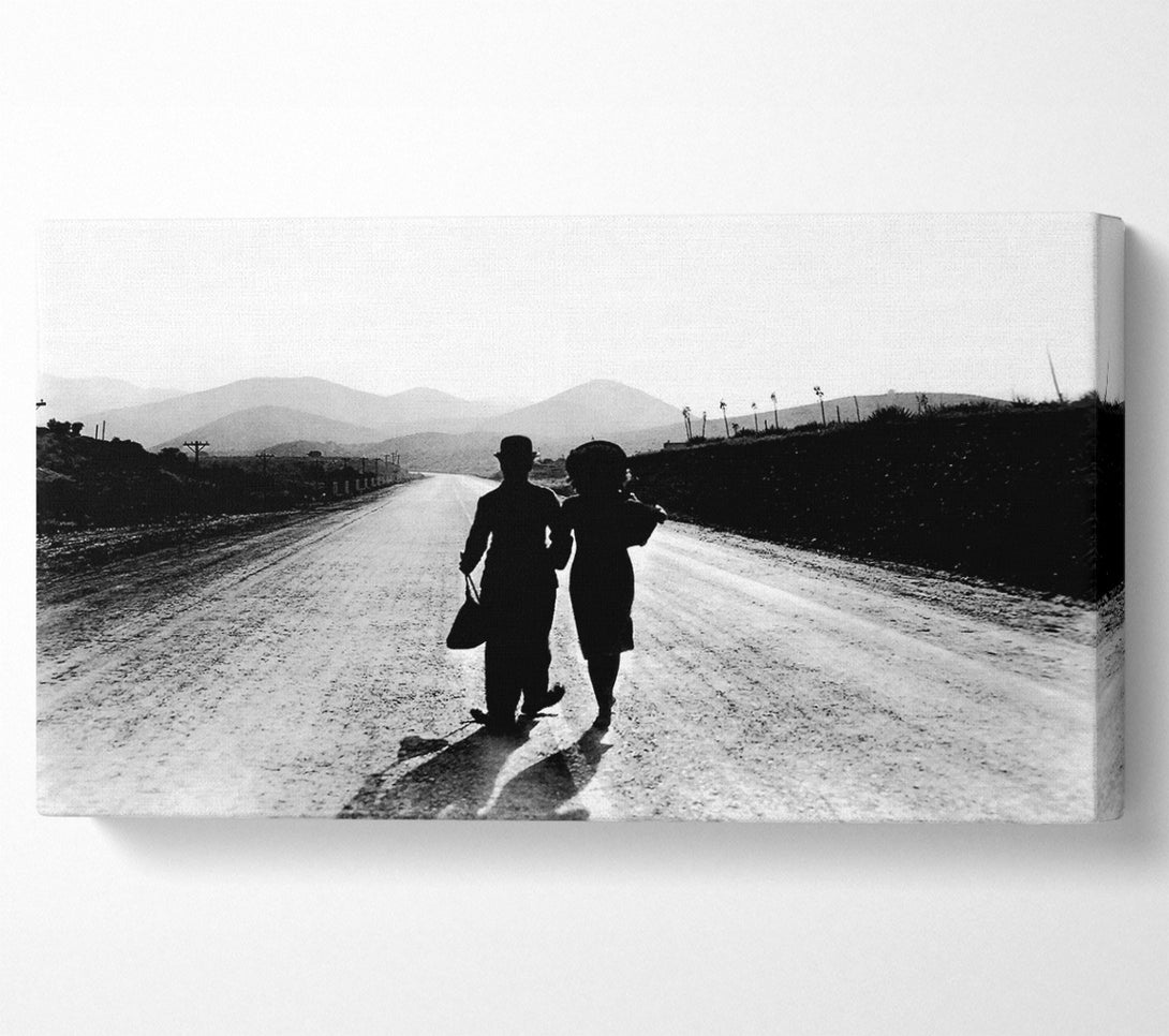  A Canvas Print of Charlie Chaplin The Long Walk Home Canvas Print