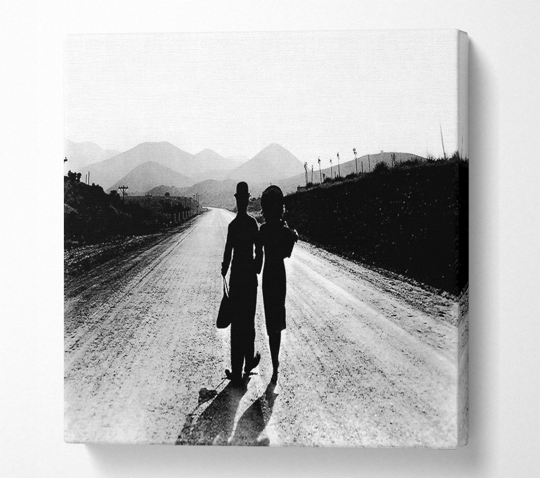  A Canvas Print of Charlie Chaplin The Long Walk Home Canvas Print