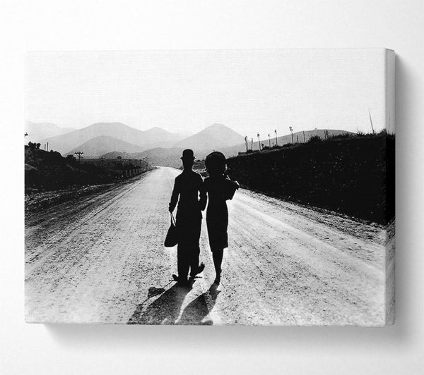  A Canvas Print of Charlie Chaplin The Long Walk Home Canvas Print