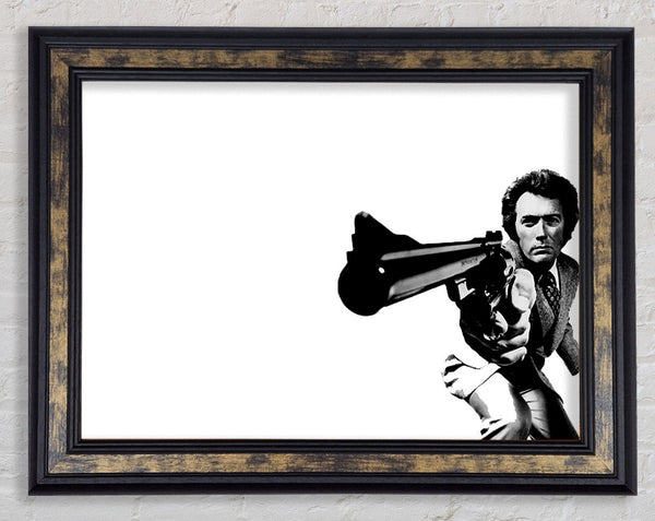 Clint Eastwood Gun Framed Print