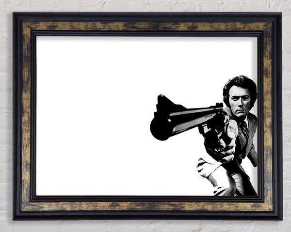Clint Eastwood Gun Framed Print