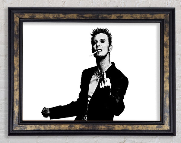 David Bowie Finger Framed Print